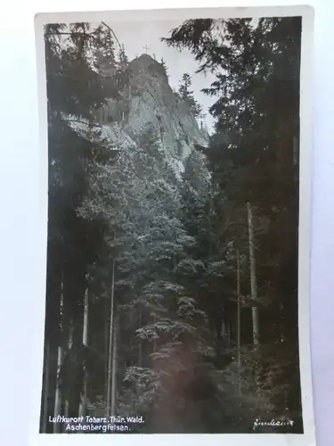 Alte AK Tabarz Aschenbergfelsen [aJ649]