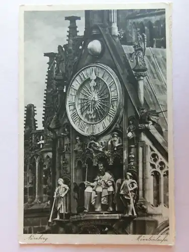 Alte AK Nürnberg Männleinlaufen Uhr Uhren [aJ660]
