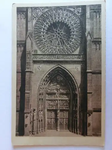 Alte AK Nürnberg Portal Lorenzkirche [aJ687]