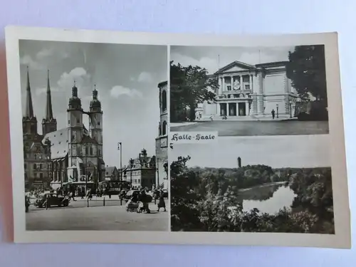 Alte AK Halle Mehrbildkarte [aJ712]