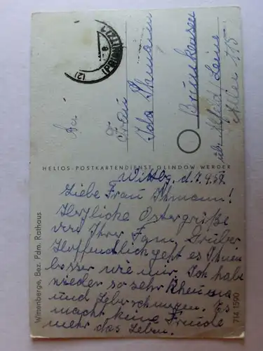 Alte AK Wittenberge Rathaus [aJ720]