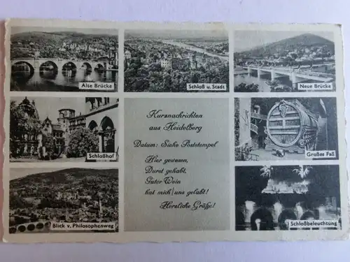 Alte AK Heidelberg Mehrbildkarte [aJ741]