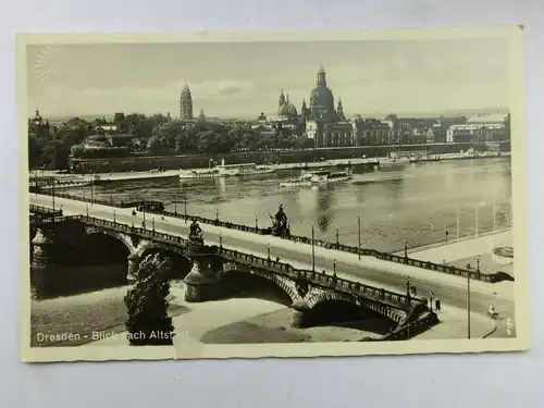 Alte AK Dresden Blick nach Altstadt [aO852]