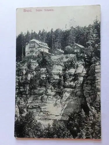 Alte AK Brand Sächsische Schweiz um 1915 [aO251]
