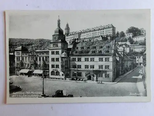 Alte AK Rudolstadt Marktplatz Heidecksburg [aO254]