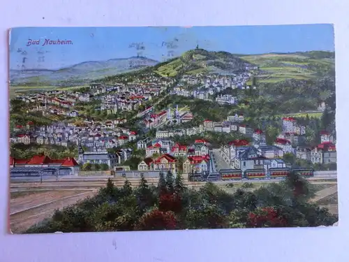 Alte AK Bad Nauheim Zug Eisenbahn Lokomotive [aO262]