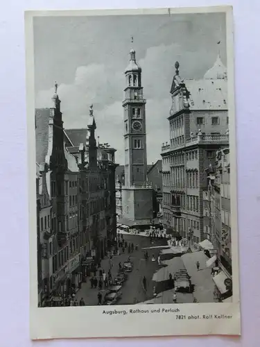 Alte AK Augsburg Rathaus Perlach [aO274]