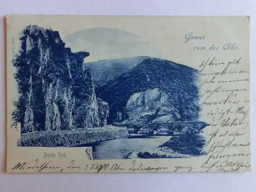 Alte AK Ahr Bunte Kuh Walporzheim um 1900 [aO294]