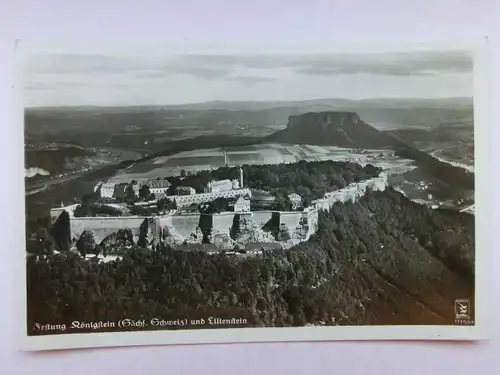 Alte AK Festung Königstein Lilienstein [aO305]