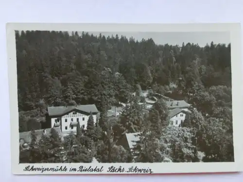 Alte AK Schweizermühle Bielatal Sächsische Schweiz [aO314]