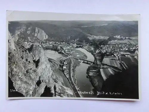 Alte AK Bad Münster am Stein Blick v. Rothenfels [aO352]