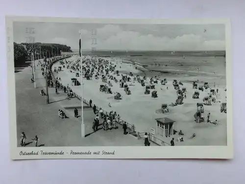 Alte AK Ostseebad Travemünde Promenade Strand [aO358]