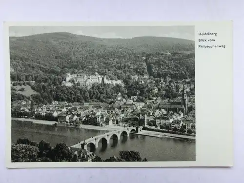 Alte AK Heidelberg vom Philosophenweg [aO426]