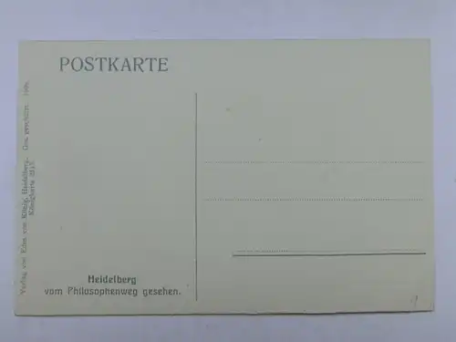 Alte AK Heidelberg vom Philosophenweg [aO429]