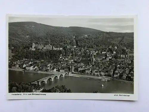 Alte AK Heidelberg vom Philosophenweg [aO431]
