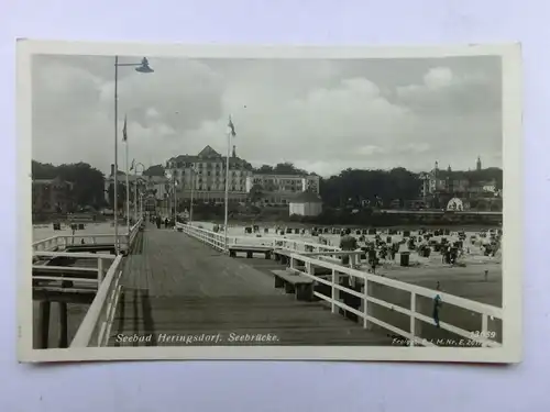 Alte AK Seebad Heringsdorf Seebrücke [aO450]