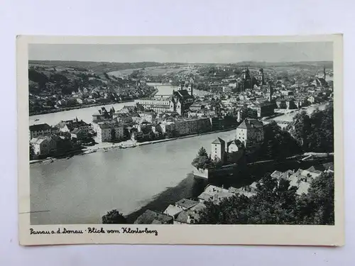 Alte AK Passau Blick vom Klosterberg [aO476]