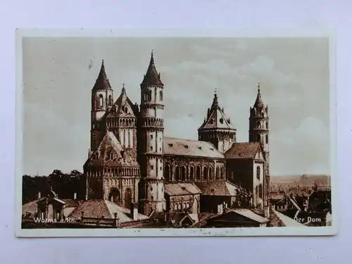 Alte AK Worms am Rhein Der Dom [aO480]