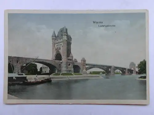 Alte AK Worms Ludwigsbrücke  [aO490]