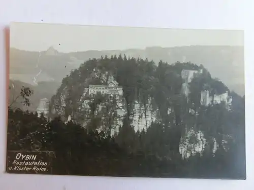 Alte AK Oybin Restauration Kloster Ruine [aO42]
