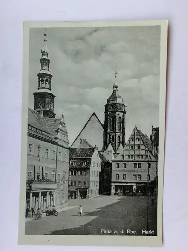 Alte AK Pirna Markt [aO848]