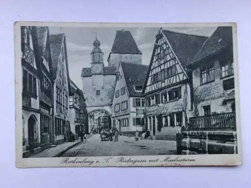 Alte AK Rothenburg Rödergasse Markusturm [aO902]