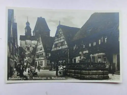 Alte AK Rothenburg Röderbogen Markusturm [aO903]