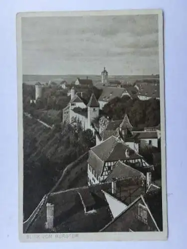 Alte AK Rothenburg Blick vom Burgtor [aO904]
