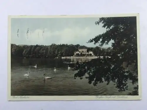 Alte AK Bad Nauheim Großer Teich mit Teichhaus [aO977]