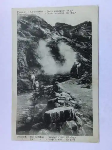 Alte AK Pozzuoli La Solfatara Hauptkrater Vulkan [aP828]