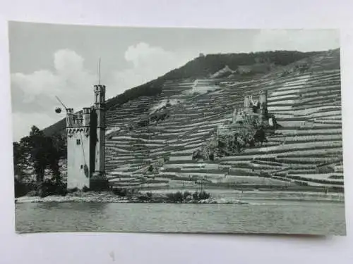 Alte AK Bingen Mäuseturm Ruine Ehrenfels [aP908]