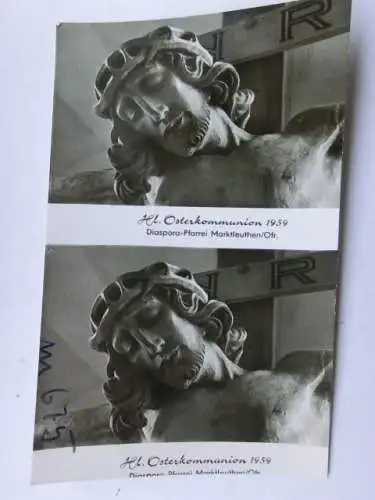 Alte AK Marktleuthen Hl. Osterkommunion 1959 [aP917]