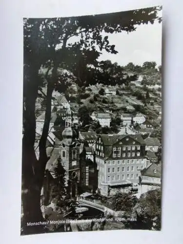 Alte AK Monschau Kirche u. Rotes Haus [aP936]