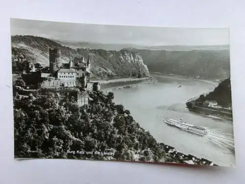 Alte AK Burg Katz Loreley Rhein [aP304]