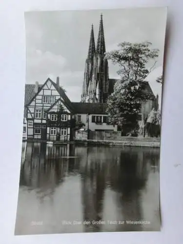 Alte AK Soest Großer Teich Wiesenkirche [aP306]