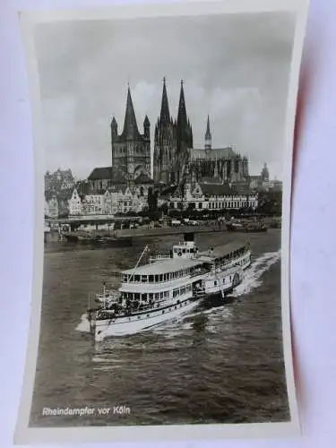 Alte AK Rheindampfer vor Köln [aP477]