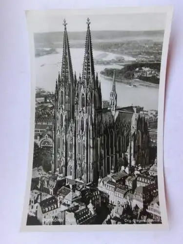 Alte AK Köln Dom Fliegeraufnahme [aP478]