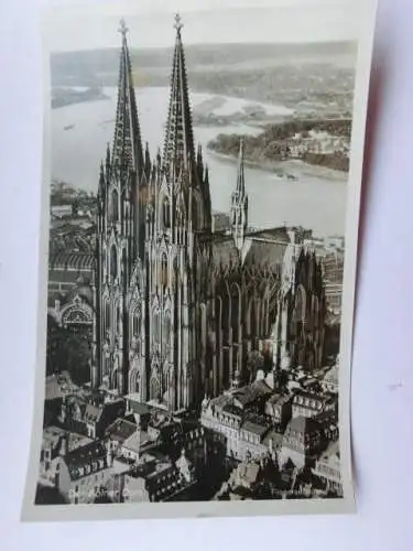 Alte AK Köln Dom Fliegeraufnahme [aP333]