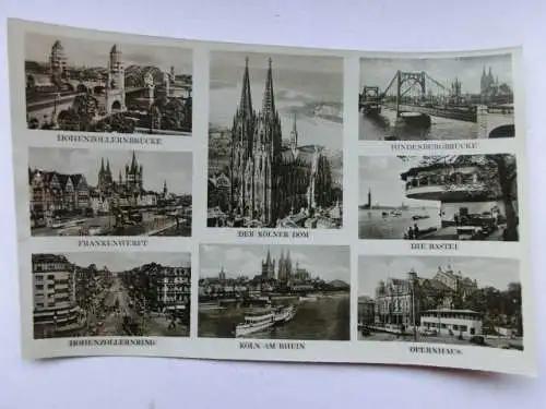 Alte AK Köln Mehrbildkarte [aP335]