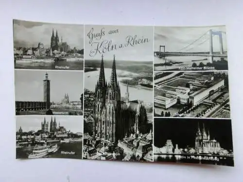 Alte AK Köln Mehrbildkarte [aP337]