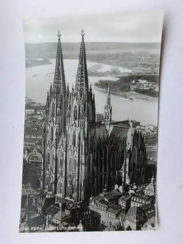 Alte AK Köln Dom Luftaufnahme [aP339]