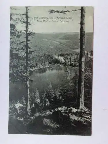 Alte AK Der Mummelsee Schwarzwald m. Post u. Telegraph [aP605]