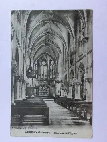 Alte AK Neuvizy Ardennes Interieur de L’Eglise [aP656]
