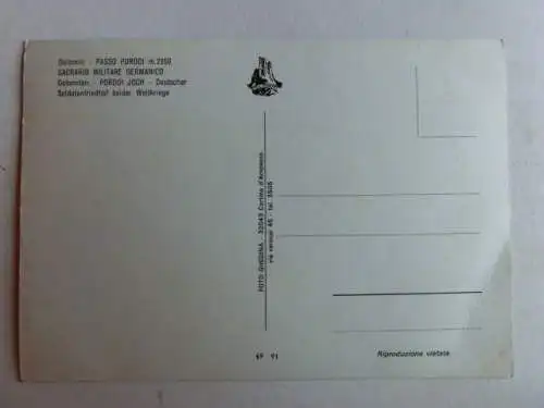 Alte AK Dolomiten Pordoi Joch Soldatenfriedhof [aN582]