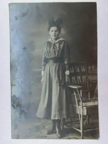 Alte AK Fotokarte Junges Mädchen St. Altenburg um 1915 [aX1005]