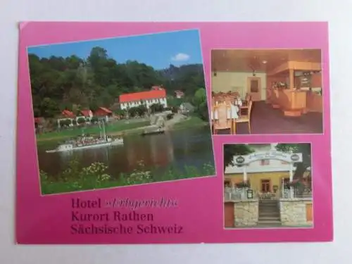Alte AK Rathen Sächsische Schweiz Hotel Erbgericht [aN600]
