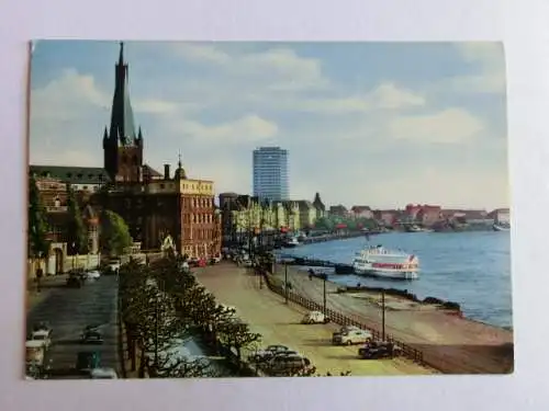 Alte AK Düsseldorf Rheinufer [aN605]