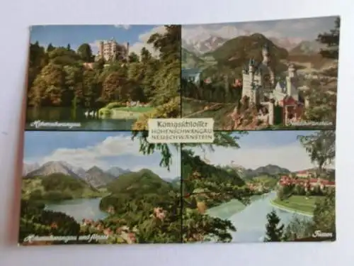 Alte AK Füssen Königsschlösser Hohenschwangau Neuschwanstein [aN613]