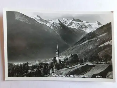 Alte AK Telfes Stubai Stubaier Gletscher [aN257]