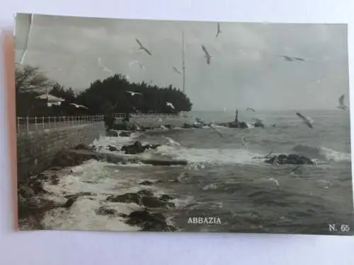 Alte AK Abbazia Opatija Istrien Möwen [aN284]